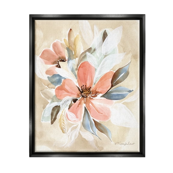 Stupell Pink Lily Floral Bunches Botanical & Floral Painting Black Floater Framed Art Print Wall Art