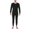 thumbnail image 1 of Grianlook Men Long Johns Set 2 Pieces Thermal Underwear Winter Warm Top And Bottom Suits Mens Thick Ultra Soft Sleeve Black L, 1 of 2