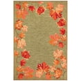 thumbnail image 2 of Liora Manne Ravella Area Rug Indoor Outdoor Moss Green Falling Leaves 5x8, 2 of 5