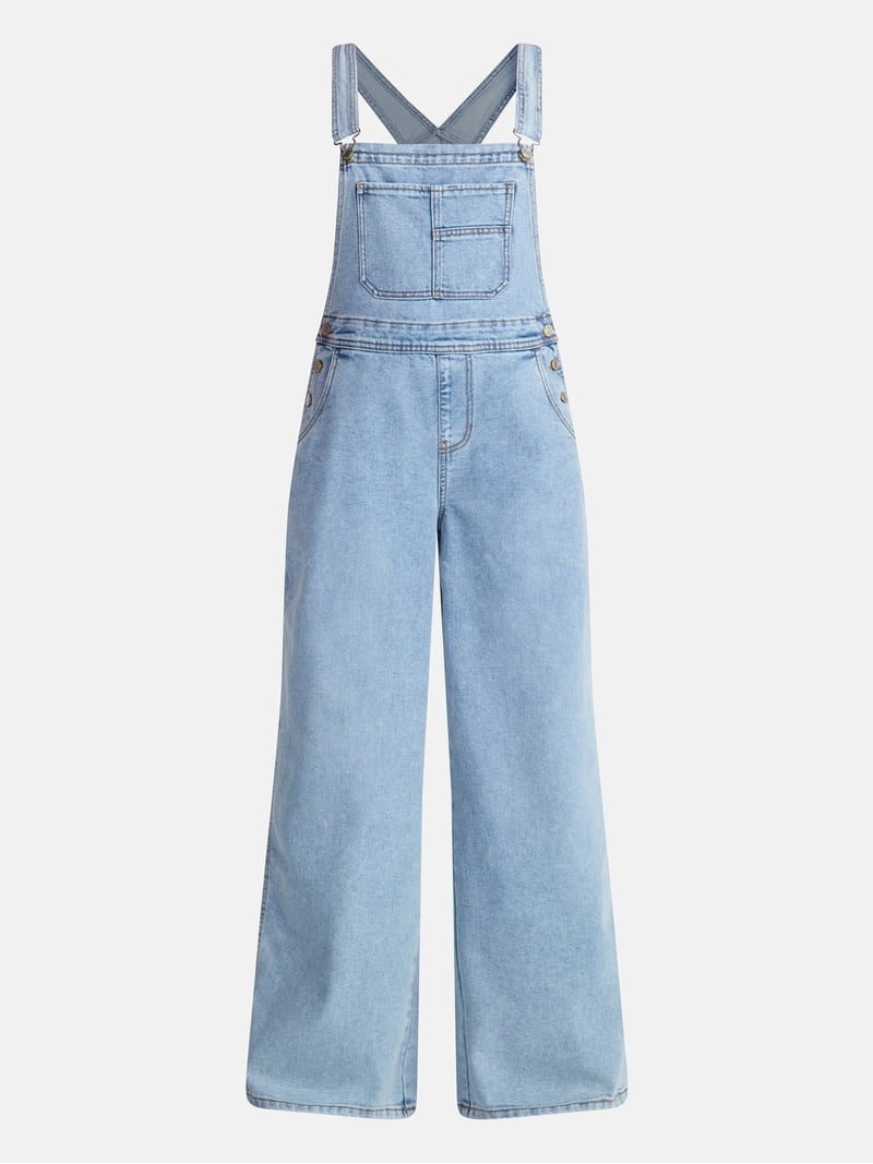 No Boundaries Wide Leg Baggy Overalls, Women's XXS-XXL - Walmart.com