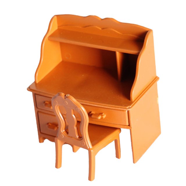 Tocador en miniatura, accesorios para escenas de la vida real, decoración para casas de muñecas. 2 piezas