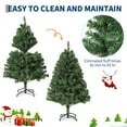 thumbnail image 6 of RONSHIN 6FT Artificial Christmas Tree with 1400 Branch Tips, Easy Assembly, Metal Hinges & Foldable Base - Ideal for Home, Office, Party Decorations, 6 of 8