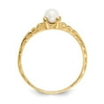 thumbnail image 5 of Auriga Fine Jewelry 10k Yellow Gold 3mm FW Cultured Pearl Birthstone Ring for Women Size- 3, 5 of 6
