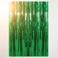 thumbnail image 3 of Green Foil Fringe Curtain with Shiny Metallic Tinsel, Emerald Green, for Party Backdrop Decoration, 3 of 3