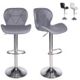 thumbnail image 1 of Set De 2 Bancos De Cocina Mostrador Barra Silla Taburete Comedor Respaldo Alto Altura Regulable y Función Giratoria 360°, 1 of 7