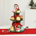 thumbnail image 5 of Horivan Christmas Cupcake Stand 3 Tier Dessert Tower Display with Food Safe BOPP Coating Sturdy Cardboard for Holiday Party Wedding Birthday Decoration Centerpiece, 5 of 6