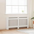 thumbnail image 1 of vidaXL Radiator Cover with Top Storage Shelf, Heater Cover, MDF, 67.7''x7.5''x32.1'', White, 1 of 2