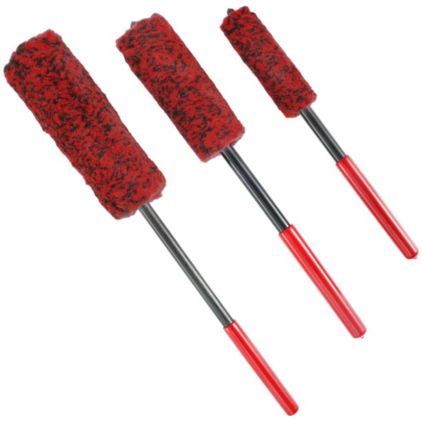 Muyoka Atopoler, 3 uds., cepillo para llantas, cepillo para ruedas, 19 pulgadas, 14 pulgadas, 10 pulgadas, cepillo para limpieza de ruedas, rueda suave y cepillo para detalles de llantas para limpieza Muyoka Hogar