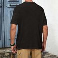 thumbnail image 6 of IYTR Mens Shirts Vintage Knit Hollow Out Beach Shirts Casual Comfy Summer Fashion Solid Color Short Sleeve T Shirts Button Down Turndown Collar Black XXXL, 6 of 6