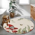 thumbnail image 3 of Small Round Rug 3Ft Washable Non-Slip, Gnomes Mushroom Circle Area Rugs for Living Room Bedroom, Farmhouse Vintage Leaves Plants Butterfly Indoor Floor Mats Carpet Runner for Home Decor, 3 of 8