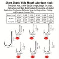 thumbnail image 3 of 10/20pcs 1/0 - 6/0 Big Game Streamer Hook Short Shank Wide Mouth Aberdeen Hook 2X Strength & Gap Saltwater Fishing Hook Sabiki Rigs Big Streamer Fly Hook, 3 of 10