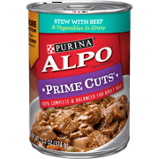 Purina ALPO Gravy Wet Dog Food, Prime Cuts Stew With Beef & Vegetables, 13.2 oz. Can
