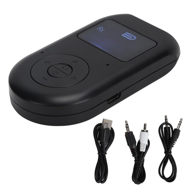 Adaptador 2 en 1 Bluetooth 5.0 Receptor Transmisor Adaptador de audio con pantalla LCD Manos libres