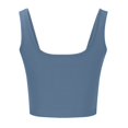 thumbnail image 6 of Mrat Womens Loose Tank Tops Fashion Women's Summer Squares Neck Sleeveless Solid Casual Blouses Tops Workout Basic Crop Tops S-118 Blue L, 6 of 6