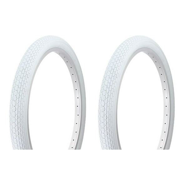 Lowrider Tire set. 2 Tires. Two Tires Duro 24" x 2.125" White/White Side Wall HF-120A. for 20" Bike. for 20" Wheel