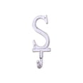 thumbnail image 2 of Whitewashed Cast Iron Letter S Alphabet Wall Hook 6", 2 of 2