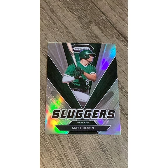 Matt Olson MLB Oakland Athletics 2022 Panini Prizm - Sluggers Silver Prizm SL-6 trading card