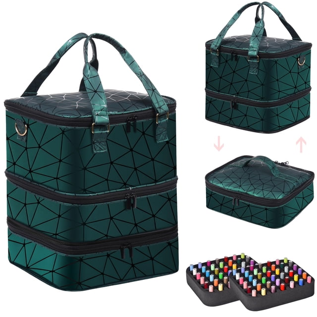 Funda organizadora de esmaltes de uñas FCQQYWZ con capacidad grande para más de 84 botellas