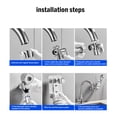 thumbnail image 1 of Faucet Shower Head Kitchen Mounted Spray Nozzle Sink Bathing Pipe Converter Tap Extension Replacement Plastic Hanging Sprayer Tool with Diverter Type 1, 1 of 9