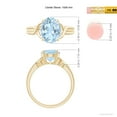 thumbnail image 5 of ANGARA Natural Classic Oval 2.2 ct Aquamarine Criss-Cross Cocktail Ring in 14K Yellow Gold for Women (Size-10x8mm) | March Birthstone, Anniversary, Jewelry Gift for Women | Natural Aquamarine Ring, 5 of 9