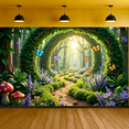 thumbnail image 6 of Magical Forest Backdrop Fantasy Woodland Spring Theme for Kids Party Event Decoration Photography, 6 of 8