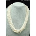 thumbnail image 2 of K-KED 10rows freshwater pearl white 3-5mm near round leopard clasp 19" wholesale, 2 of 4
