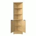 thumbnail image 4 of VEIKOUS Corner Storage Cabinet W/ Doors & Shelves for Living Room, Bathroom, Kitchen, Natural, 4 of 15