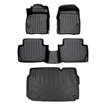 SA0360-B0360-D0360 Custom Fit 2 Rows & Cargo Floor Mats Liner Set for 2018-2021 Ford Ecosport, Black