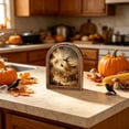 thumbnail image 3 of Witch Arched Wood Frame Tabletop Decor, Rustic Halloween Wall Art, Warm Spooky Artwork for Shelf Styling, Desk Decor, Living Rooms, Walls, 8.9 X 7.2 Inch, 3 of 7