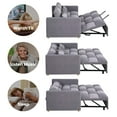 thumbnail image 6 of Aukfa 53.5" Convertible Loveseat Sleeper, Pull Out Sofa Bed, Teddy, Gray, 6 of 9