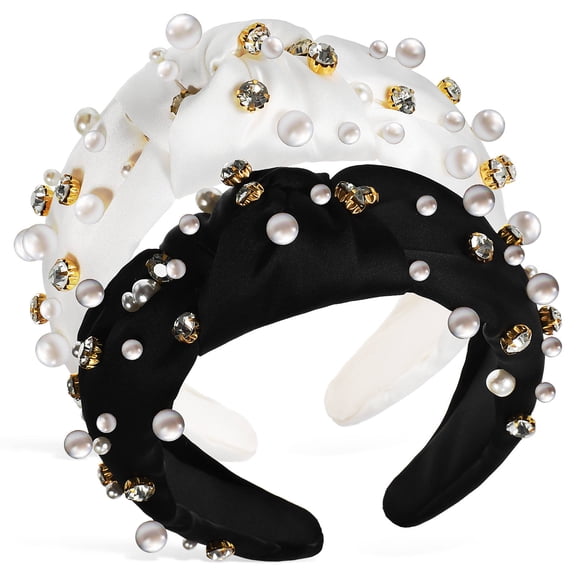 LOLIPPYY 2Pcs Ladies Cute Hairbands Knotted Design Assorted Color Versatile For Women Girls Dates