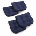thumbnail image 2 of 19-inch U-Shaped Spun Polyester Outdoor Tufted Dining Chair Cushions (Set of 4)-Color:Bery Berry, 2 of 2