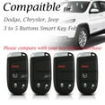 thumbnail image 6 of Vitodeco Genuine Leather Smart Key Keyless Remote Entry Fob Case Cover with Key Chain Clip for JEEP, Dodge, Chrysler (5 Buttons, Black/Red), 6 of 6