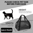 thumbnail image 2 of PcEoTllar Cat Carrier Airline Approved Pet Carrier, Dog Carrier, Puppy Carrier, Outdoor Carrier, Black, 2 of 9