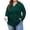 Dark Green, variant on PINKSIR Womens Plus Size Hoodies Trendy Fall Fashion V Neck Oversized Sweatshirt Tops Clothes,Size 1X-5X
