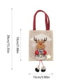 thumbnail image 3 of Bolsas de regalo navideñas para muñecas | Bolsa de regalo tejida con cordón, diseño de Papá Noel, muñeco de nieve y ciervo | Envoltura de regalos navideños para dulces, galletas y golosinas, 3 of 6