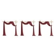 thumbnail image 1 of Ruiboury Wedding Arch Drapes Add Romantic Atmosphere With Wide Application Wedding Arch Draping Fabric Polyester Wedding Valance Winered 3Set, 1 of 6