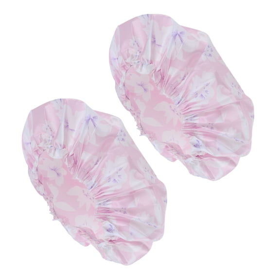 Unique Bargains Reusable Shower Cap 2 Pcs Pink