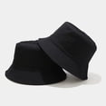 thumbnail image 6 of CoCopeaunts Summer Bucket Hats Cotton Sunscreen Double-Faced Wear Basin Hat Men Casual Solid Outdoor Fisherman Hat Black Lining, 6 of 8