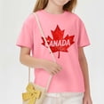 thumbnail image 6 of PIGOGI Kids Maple Leaf Graphic Tee Short Sleeve Loose Comfortable Round Neck Casual Top for Boys Girls School Play, 6 of 6