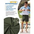 thumbnail image 4 of PULI Men’s Golf Shorts 9" Inseam Stretch Water-Resistant Quick Dry 5 Pockets Casual Travel Hiking, 4 of 7