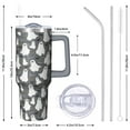 thumbnail image 3 of Ghost Design 40oz Halloween Tumbler w/Handle - Stainless Steel Insulated Cup, Keeps Ice 32Hrs, Spooky Gift for Adults, 3 of 5