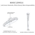 thumbnail image 5 of Rosec Jewels Lab Grown Diamond Engagement Ring with Side stones - 5 MM - 0.50 Carat - EF-VS Grade, 14K White Gold, US 5.50, 5 of 8