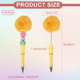 thumbnail image 2 of Uxcell Pompom Ballpoint Pens, Fluffy Ball Pens Pom Pom Plastic Cute Beaded Pen for DIY Gift Writing Office Supplies - 16 Pcs  (Yellow), 2 of 6