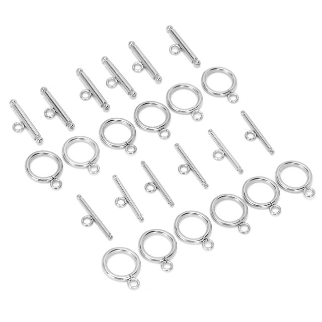 Toggle Clasps, Stable Stainless Steel Lightweight Practical T-Bar Clasps Convenient Portable for Handicrafts for Jewelry
