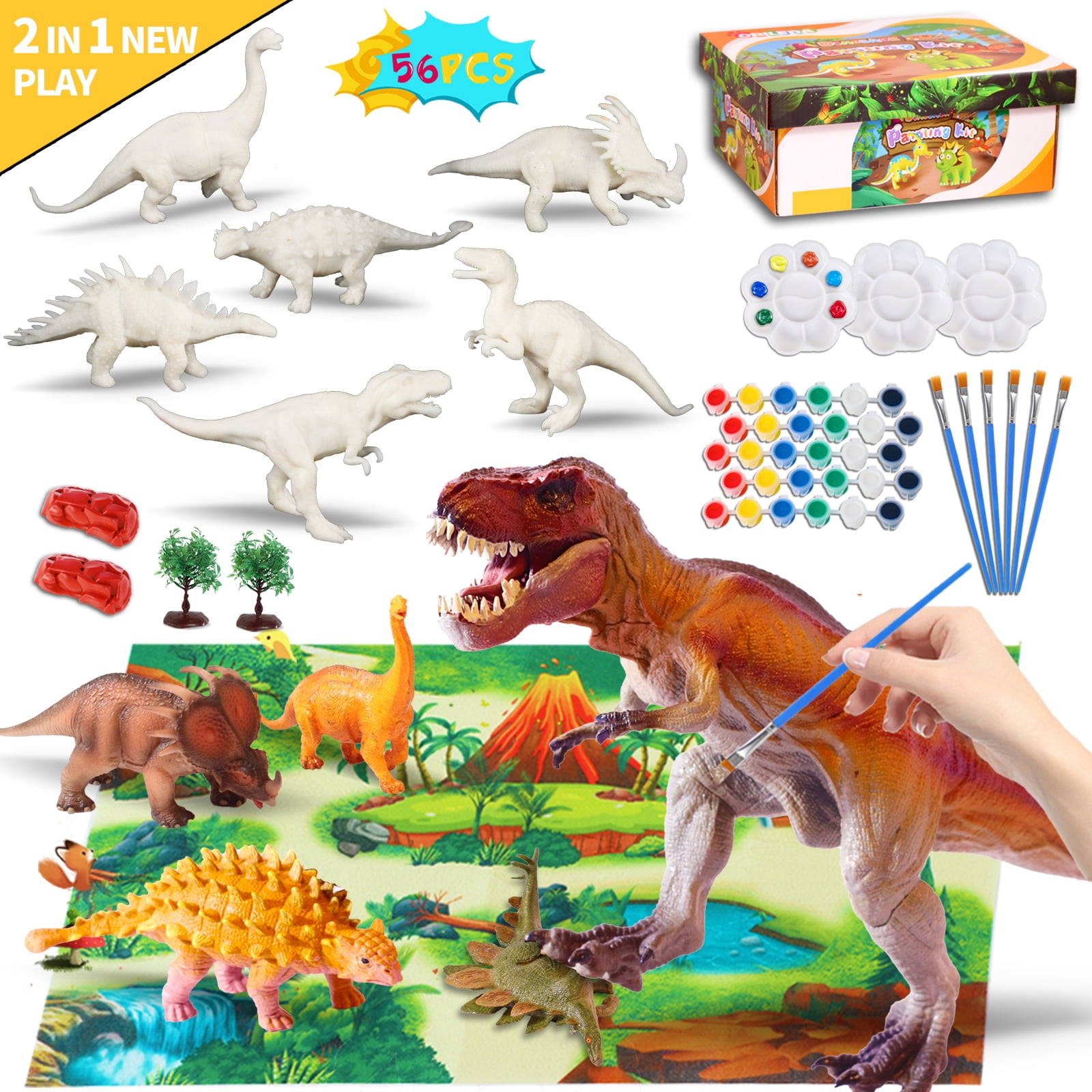 ORILEDA 3D Dinosaur Painting Kit Kids Crafts and Arts for Boys and