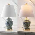 thumbnail image 6 of JONATHAN Y Penelope 22" French Country Cottage Ceramic/Iron Chinoiserie Floral Ginger Jar LED Table Lamp, Green/White, JYL3005E, 6 of 7