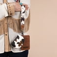 thumbnail image 5 of Wrangler Cow Print KeyChain Wristlet Wallets for Women Western Dual Pouch Wristlet Portable Credit Card Holder Wallet With Zipper, Cow-Brown, 5 of 7