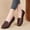 Shoes-A107Brown, variant on Boat Shoes Women Braided Detail Leather Boat Shoes Slip on Soft Boat Shoes Office Work Business Casual Daily Walking Travel Home Footwear