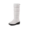 thumbnail image 3 of Gomelly Womens Knee High Snow Boots Pull On Waterproof Winter Boots Non-Slip Outdoor Shoes White 7, 3 of 9